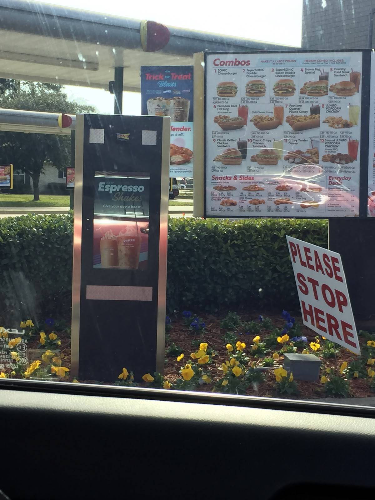 Sonic Drive-In меню