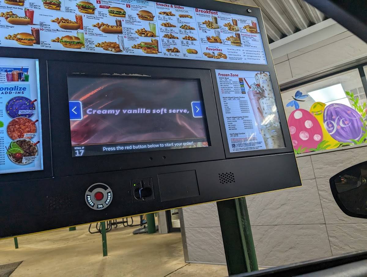 Sonic Drive-In меню