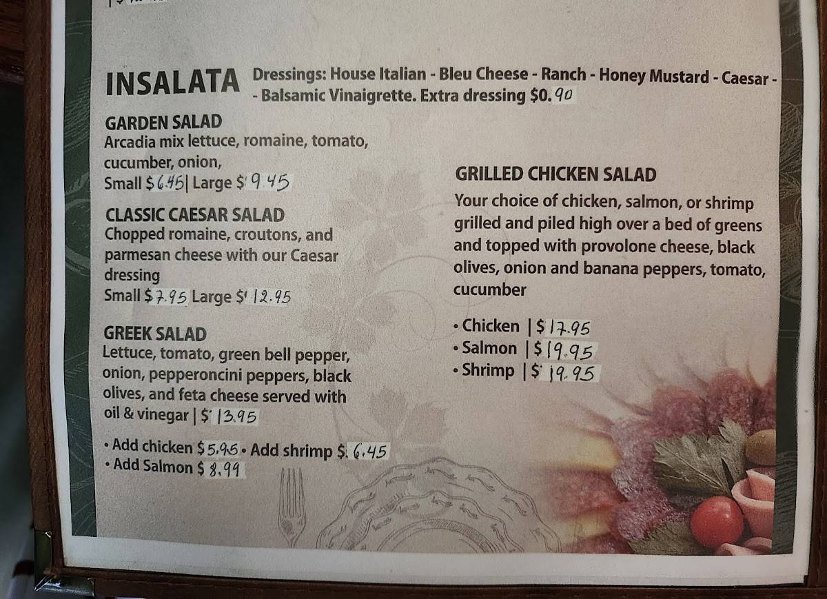 Sopranos Grill меню