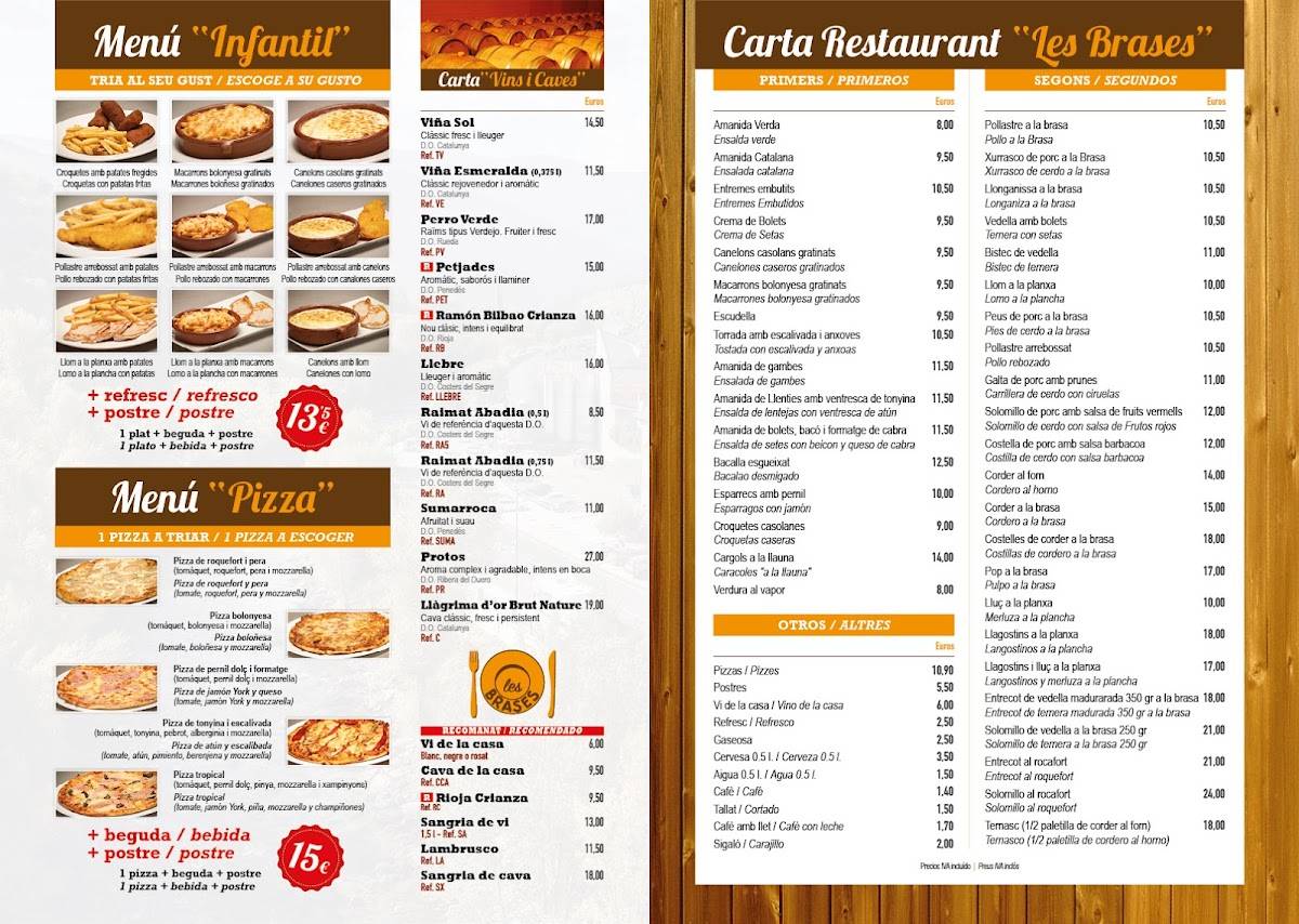 Restaurant Les Brases меню