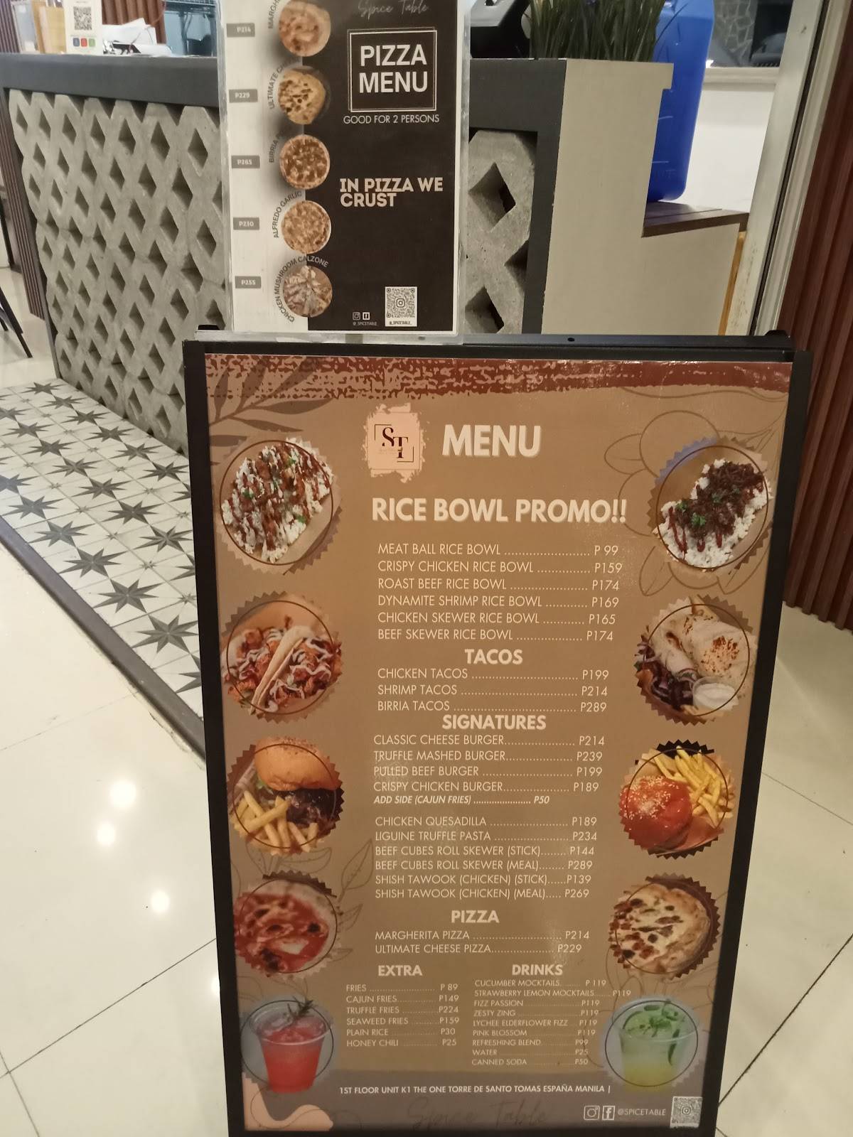 Spice Table - UST Branch меню