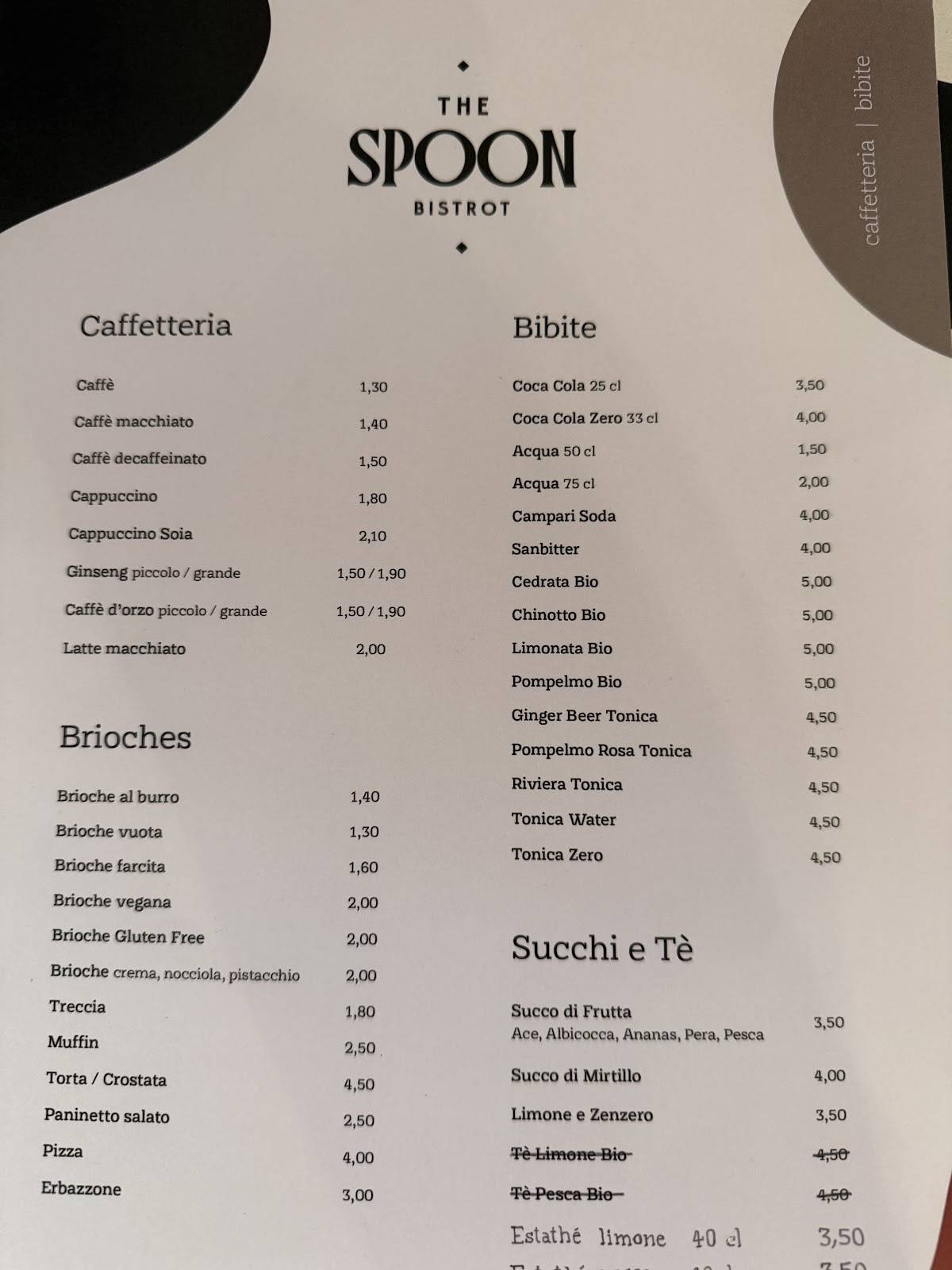 Spoon меню