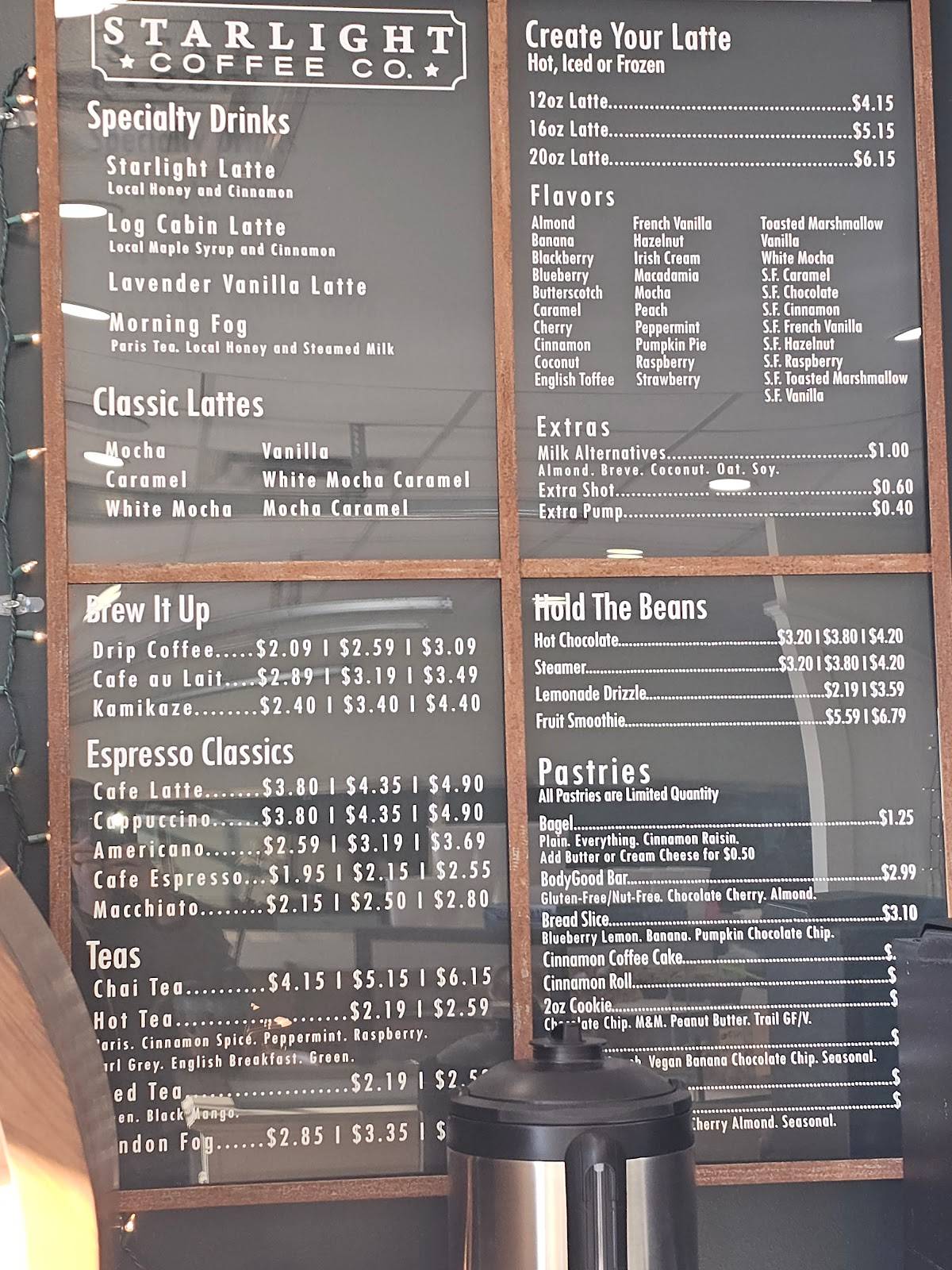 Starlight Coffee Co. меню