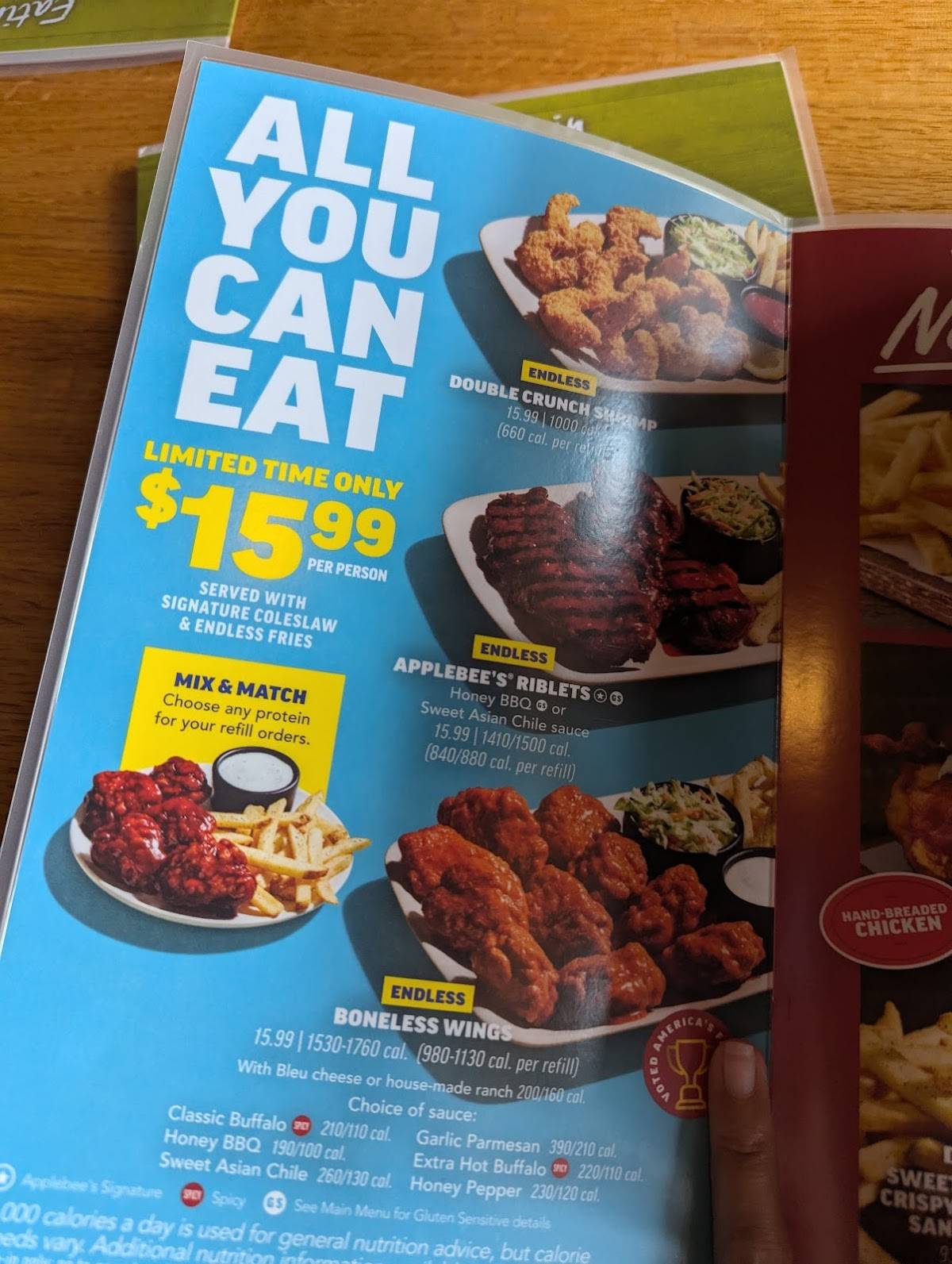 Applebee's Grill + Bar меню