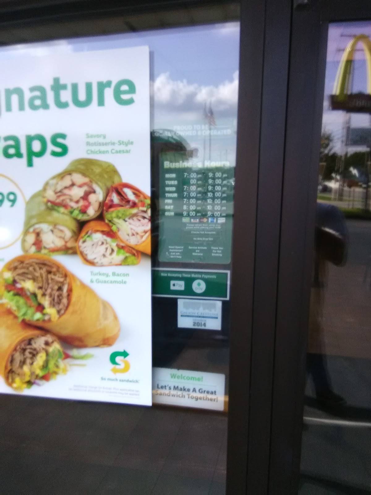Subway меню