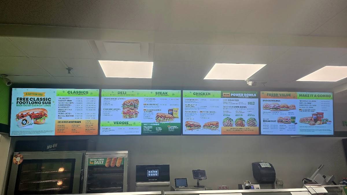 Subway меню