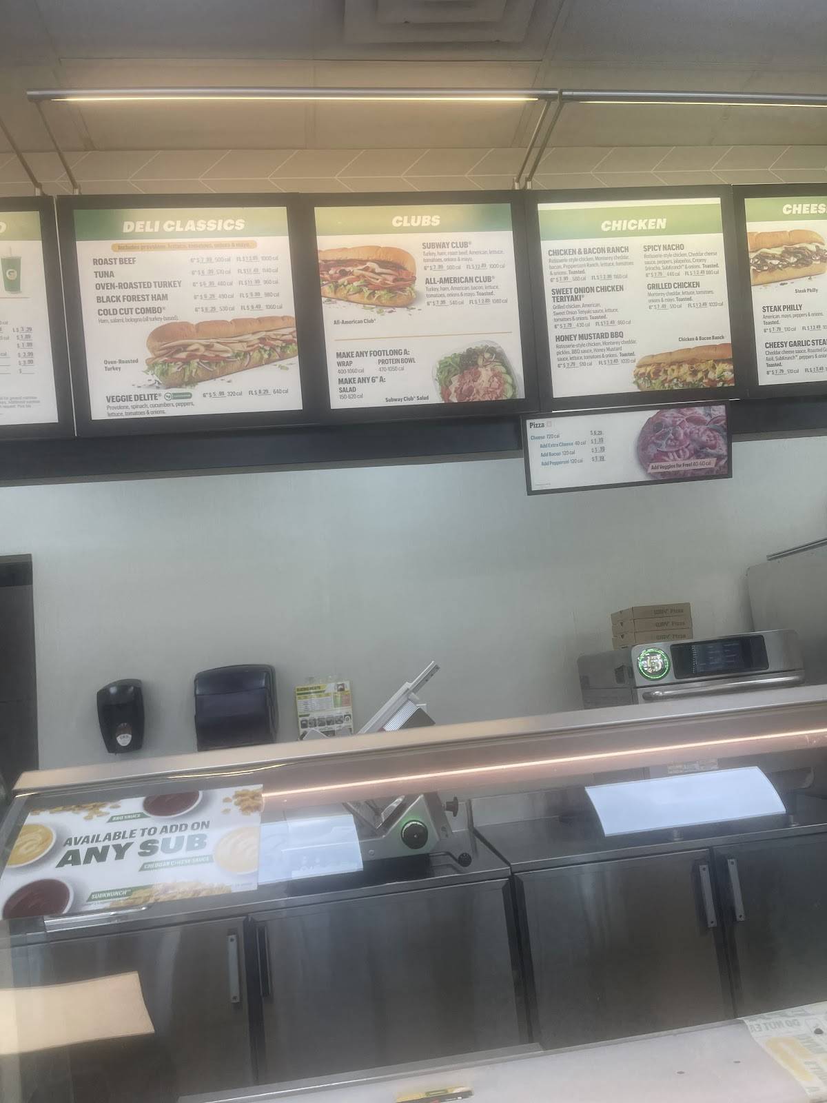 Subway меню