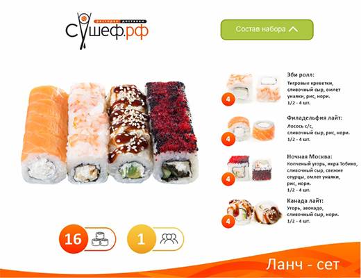 Сушеф.рф меню
