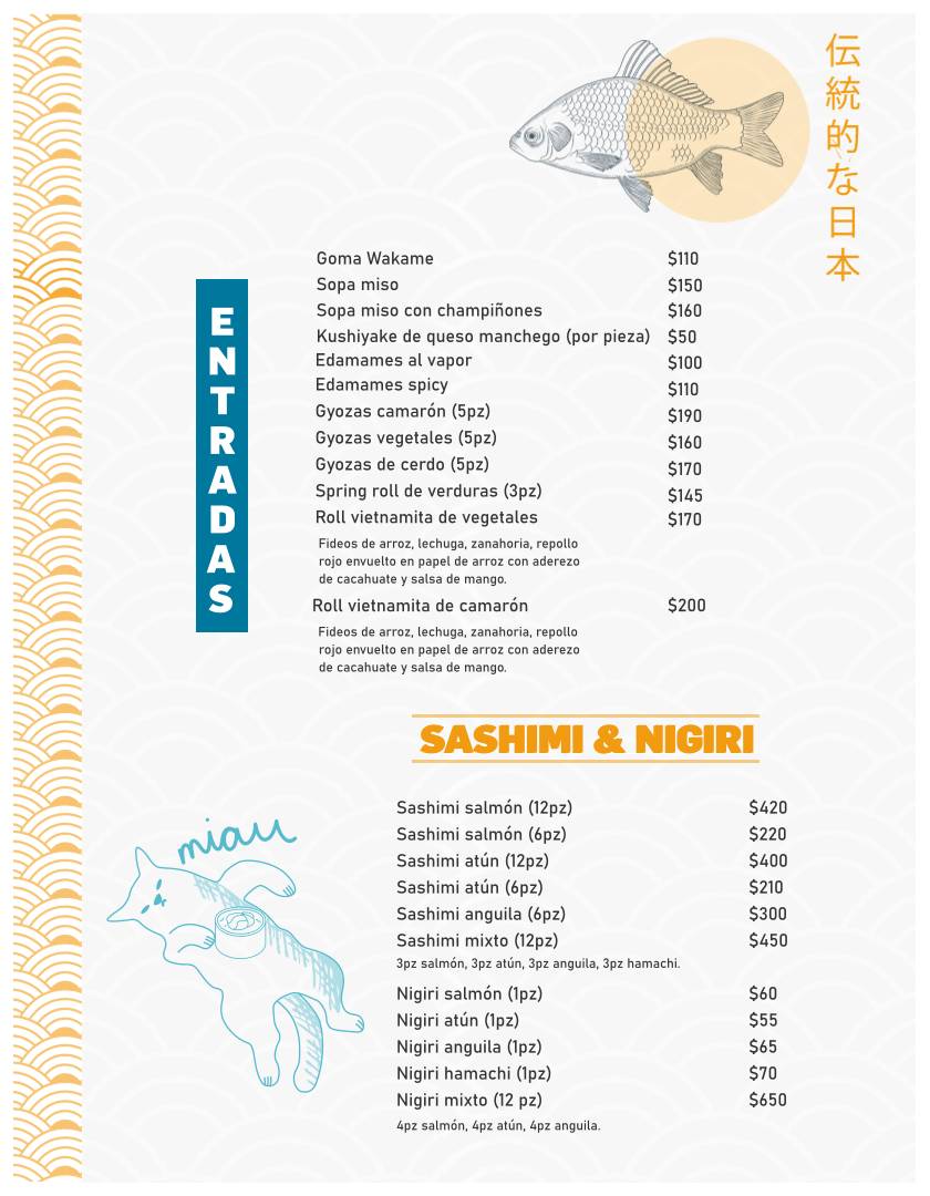 Sushi Lab Tulum меню