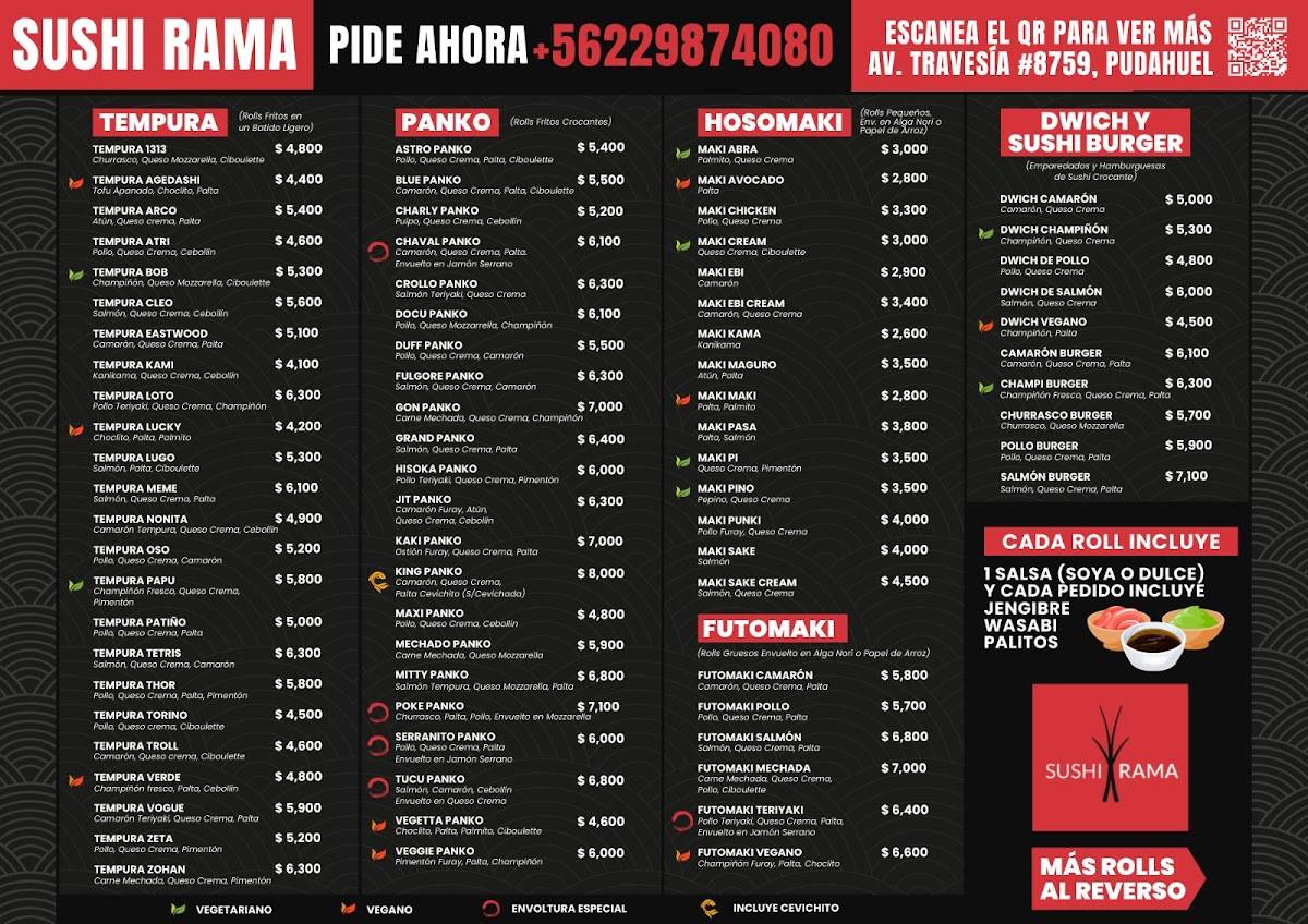 Sushi Rama меню