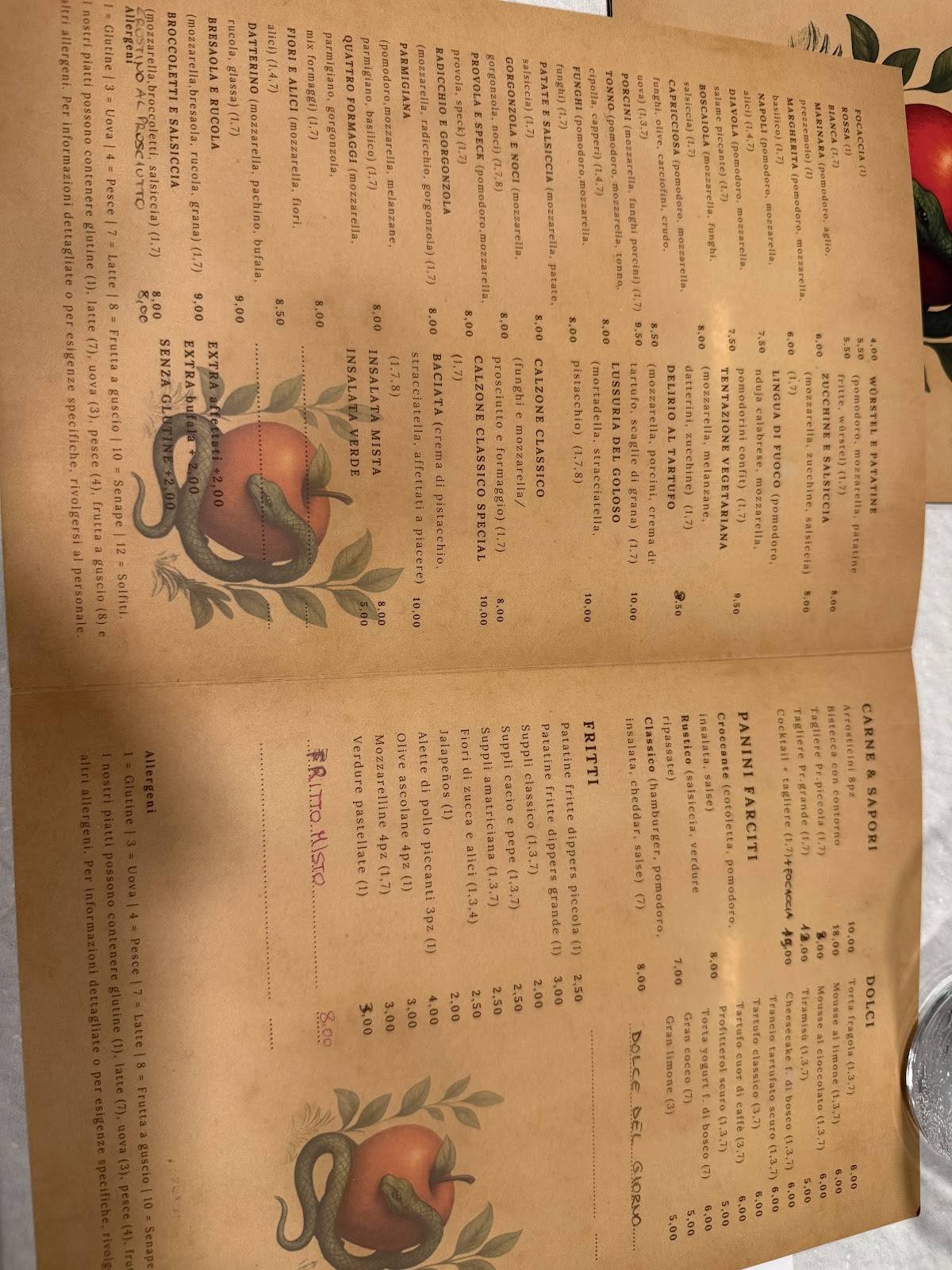 TEMPTATION меню