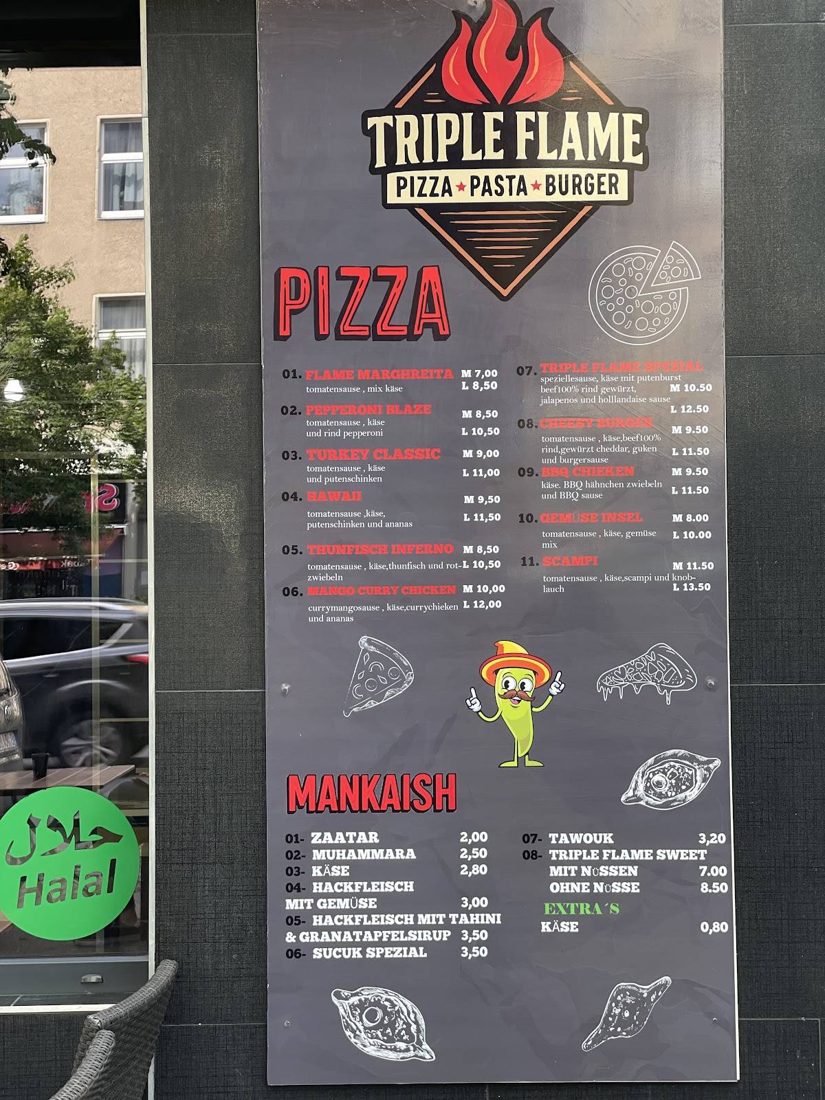 TRIPLE FLAME меню