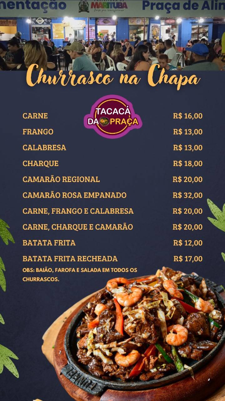 Tacacá da Praça меню