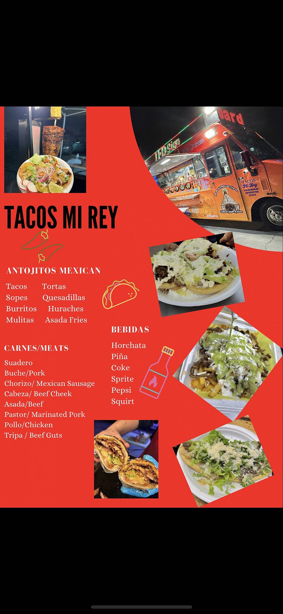 Tacos Mi Rey меню