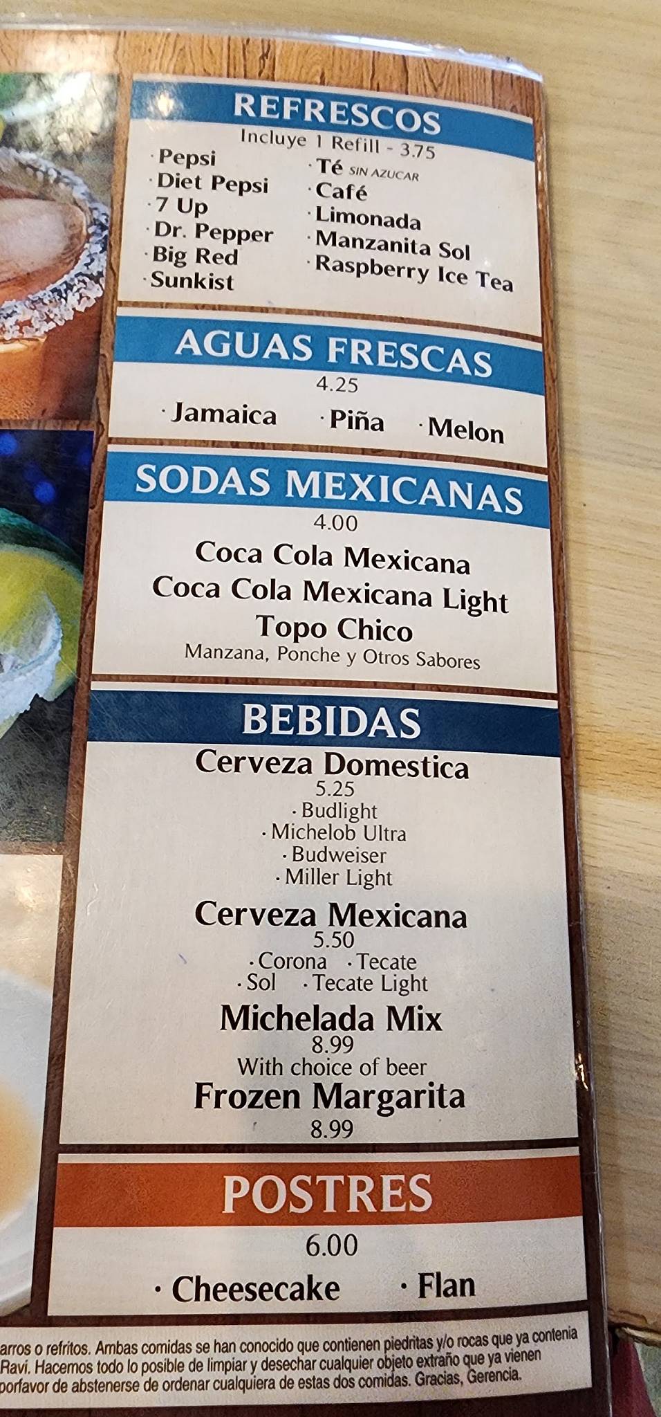 Taquitos Ravi Restaurant меню