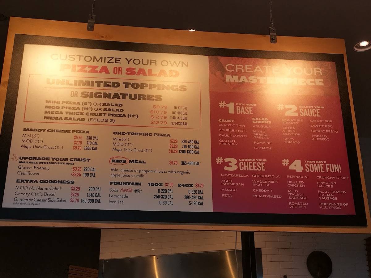 MOD Pizza меню