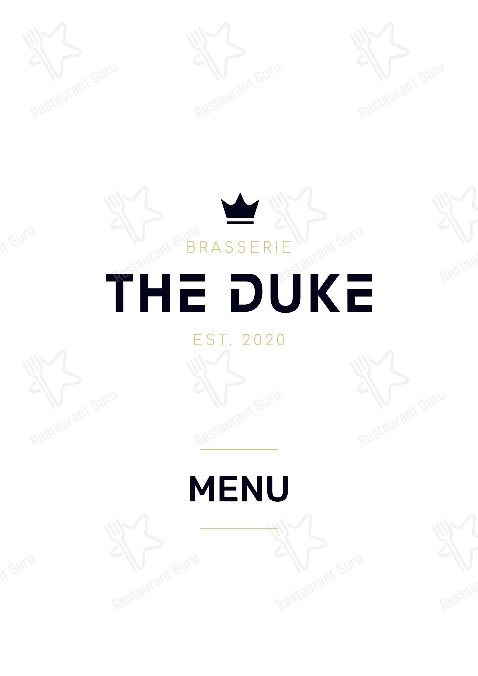 The Duke в Антверпене - Меню напитков