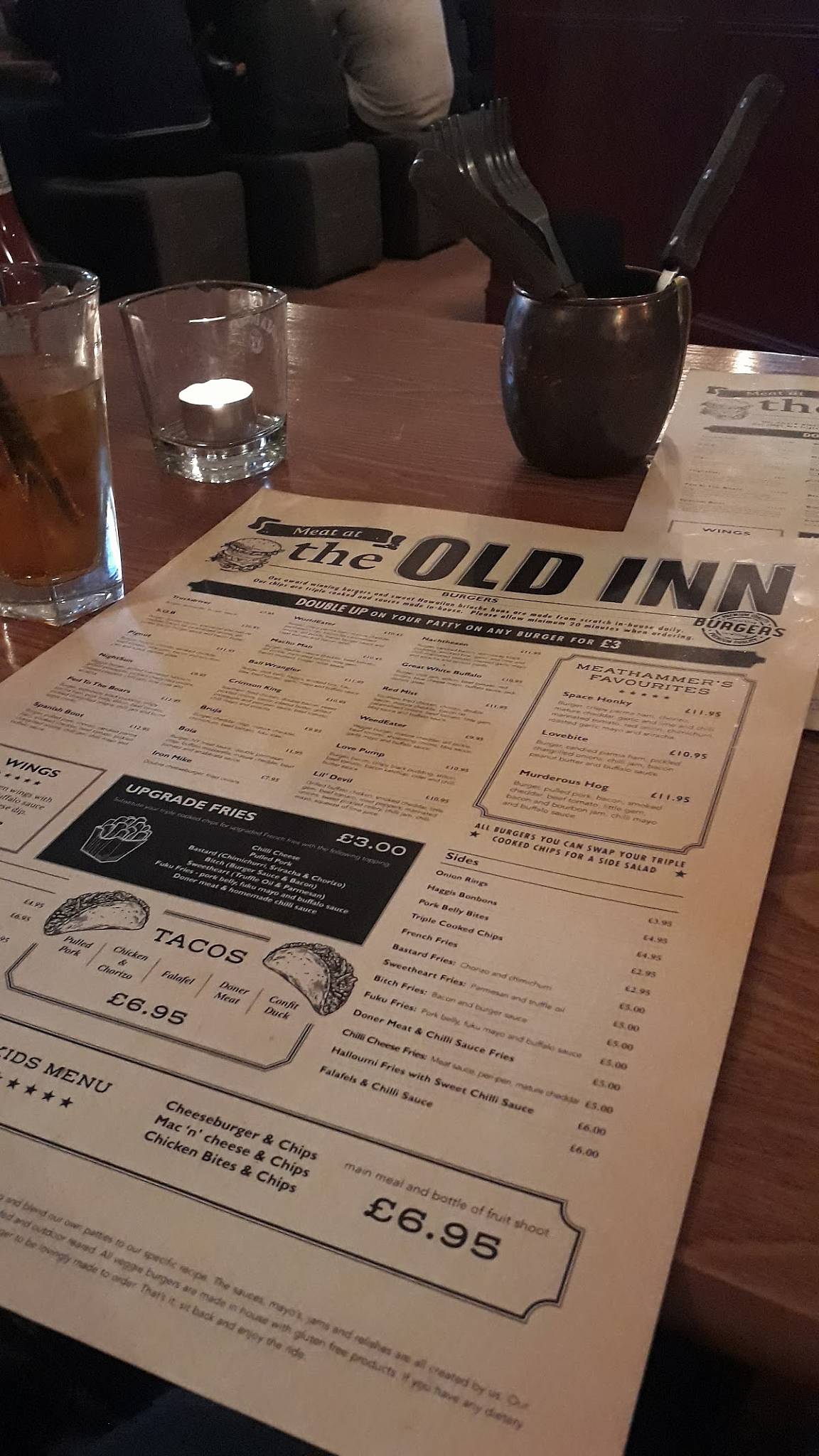 The Old Inn меню