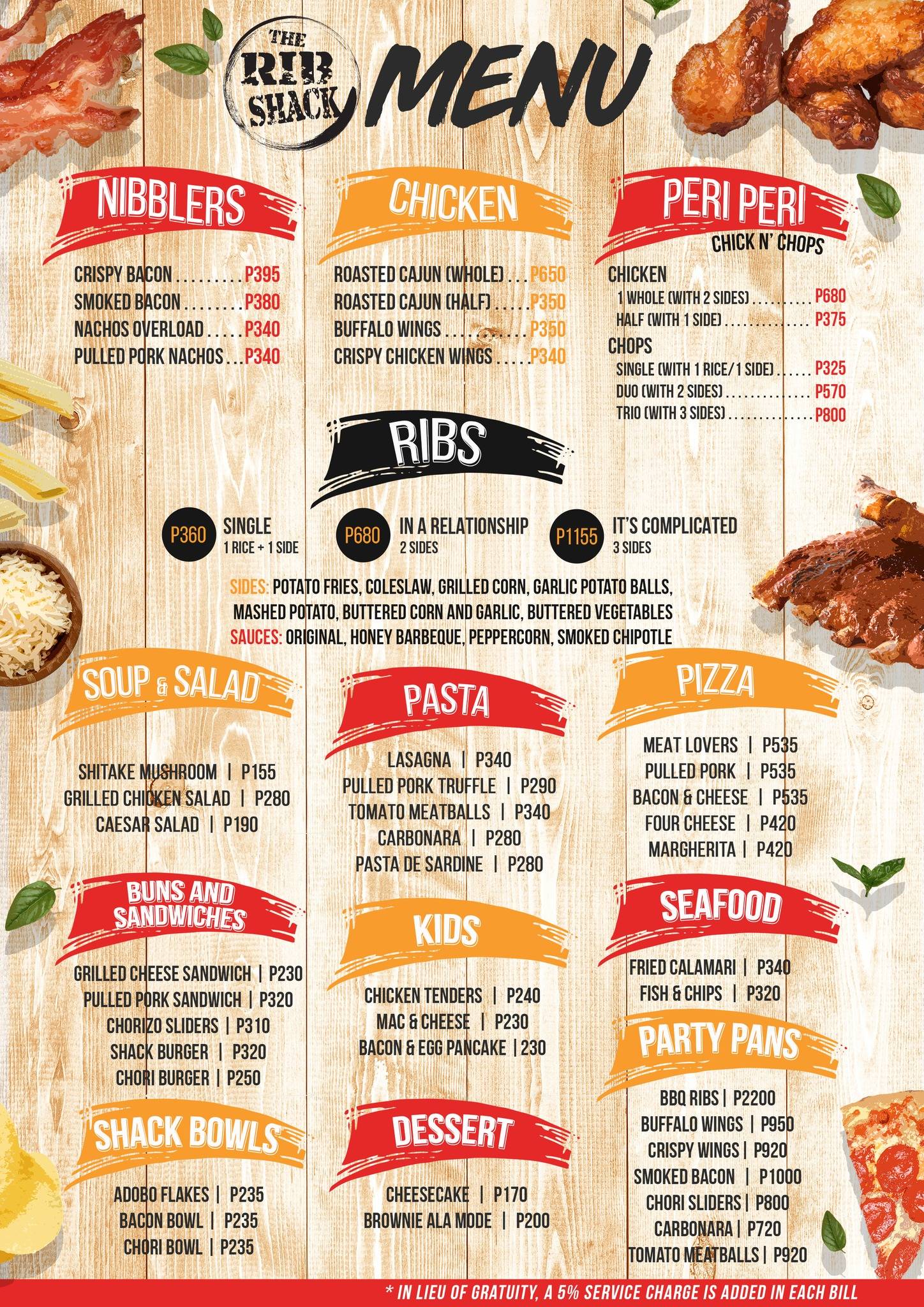 The Rib Shack меню
