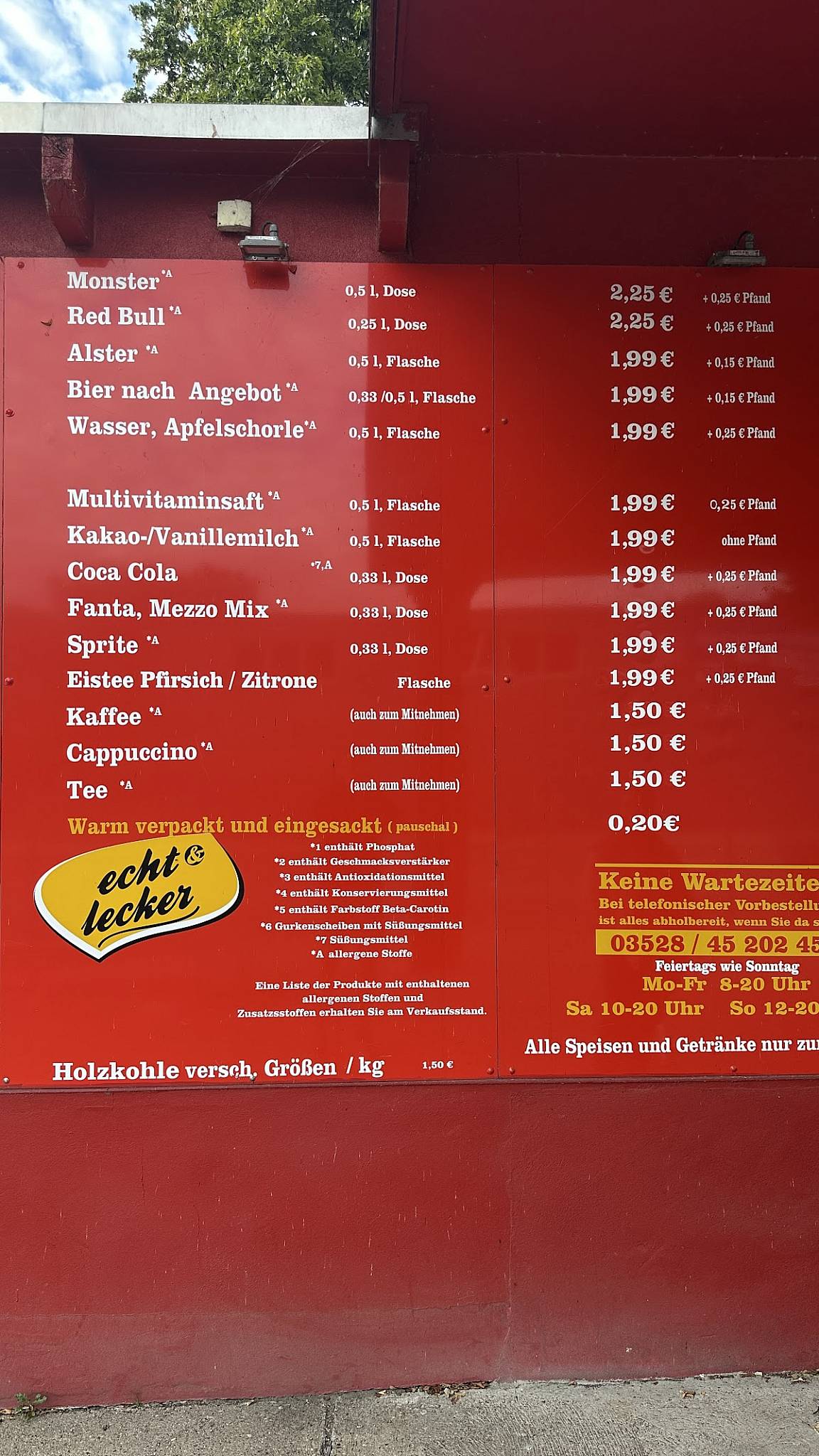 Thüringer Rostbratwurst меню