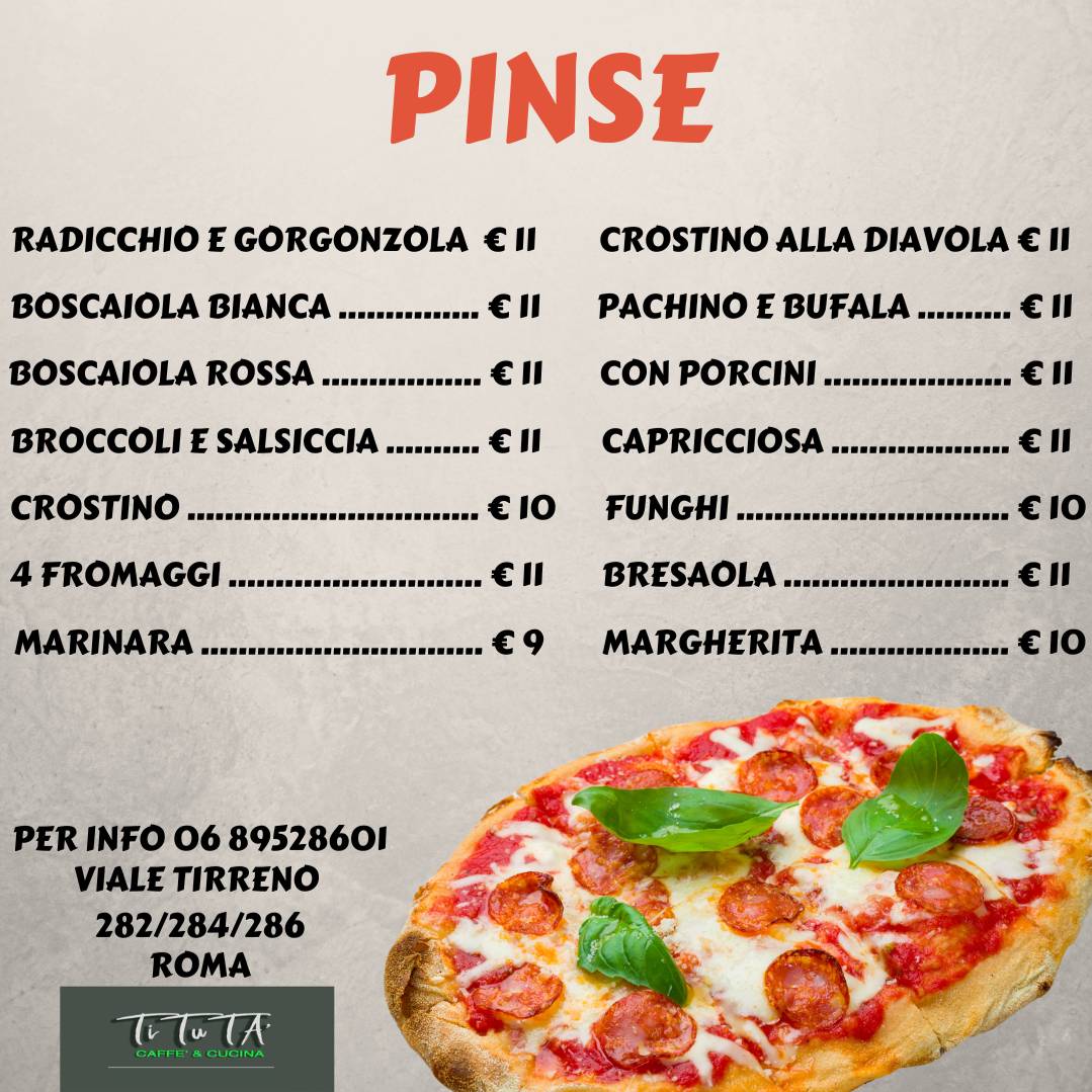 Titutà меню