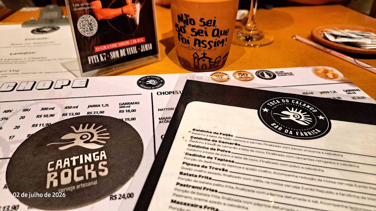 Toca do Calango Gastrobar da Fábrica меню