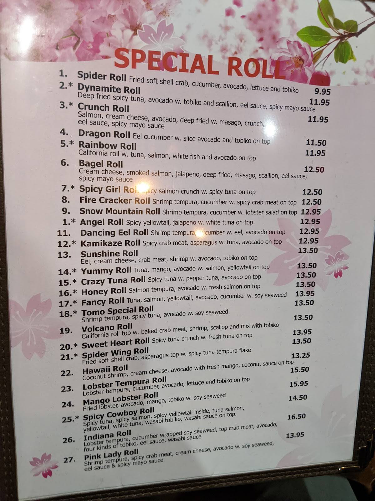 Tomo Japanese Restaurant Sushi • Hibachi меню