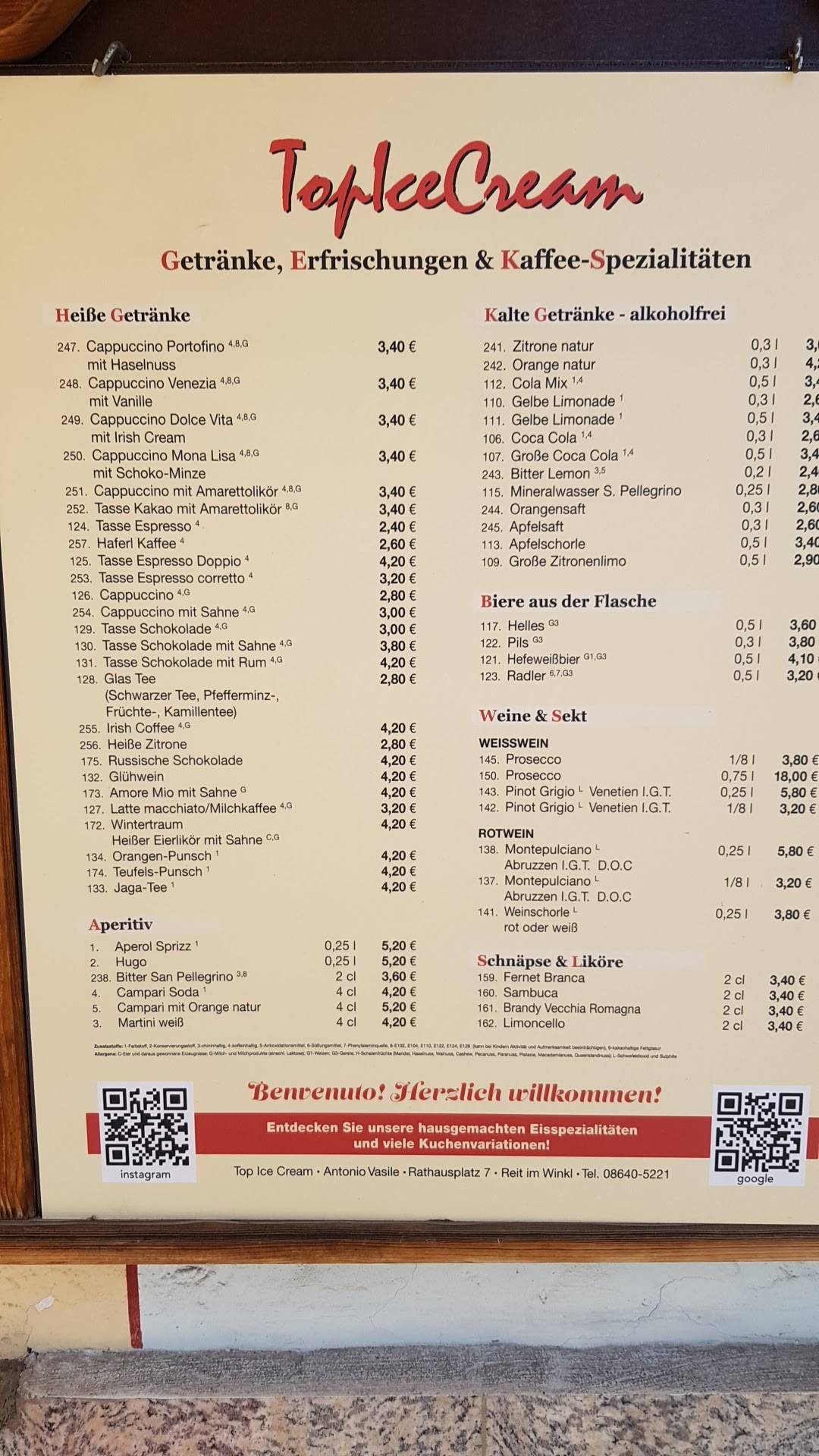 Top Ice Cream меню