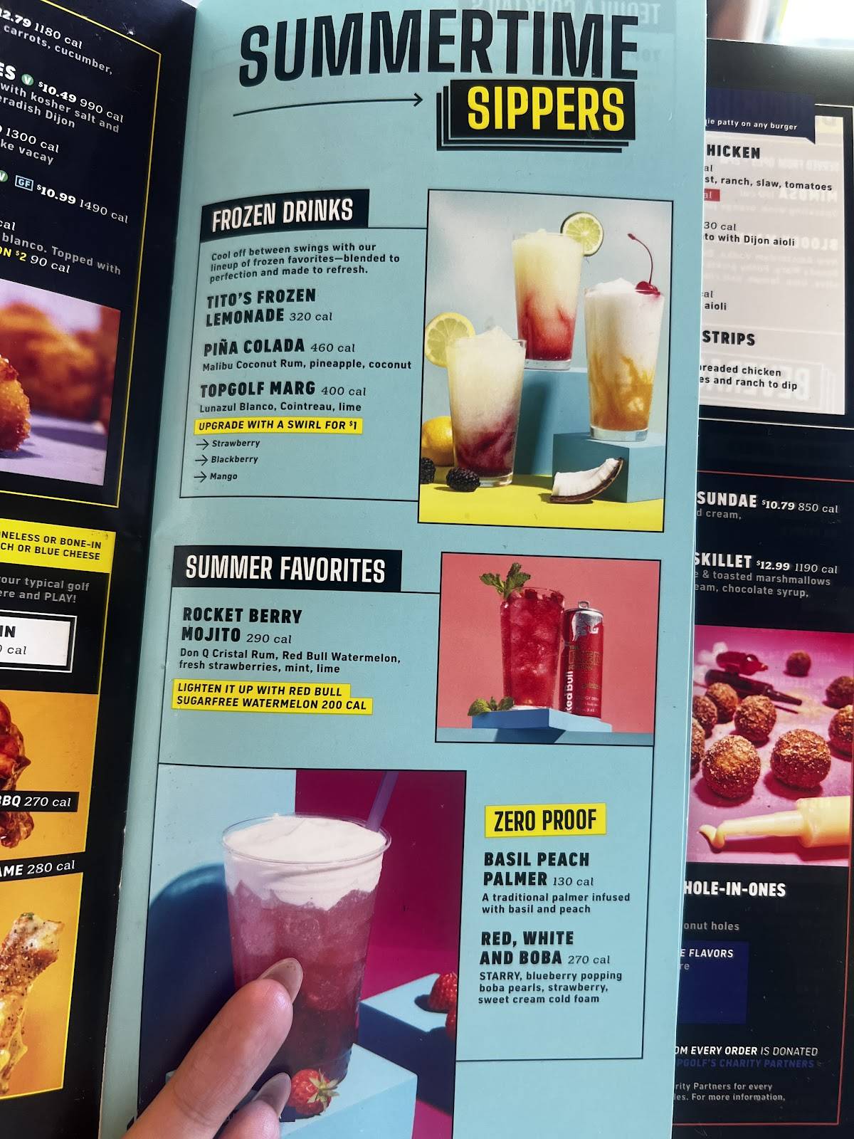 Topgolf El Segundo меню