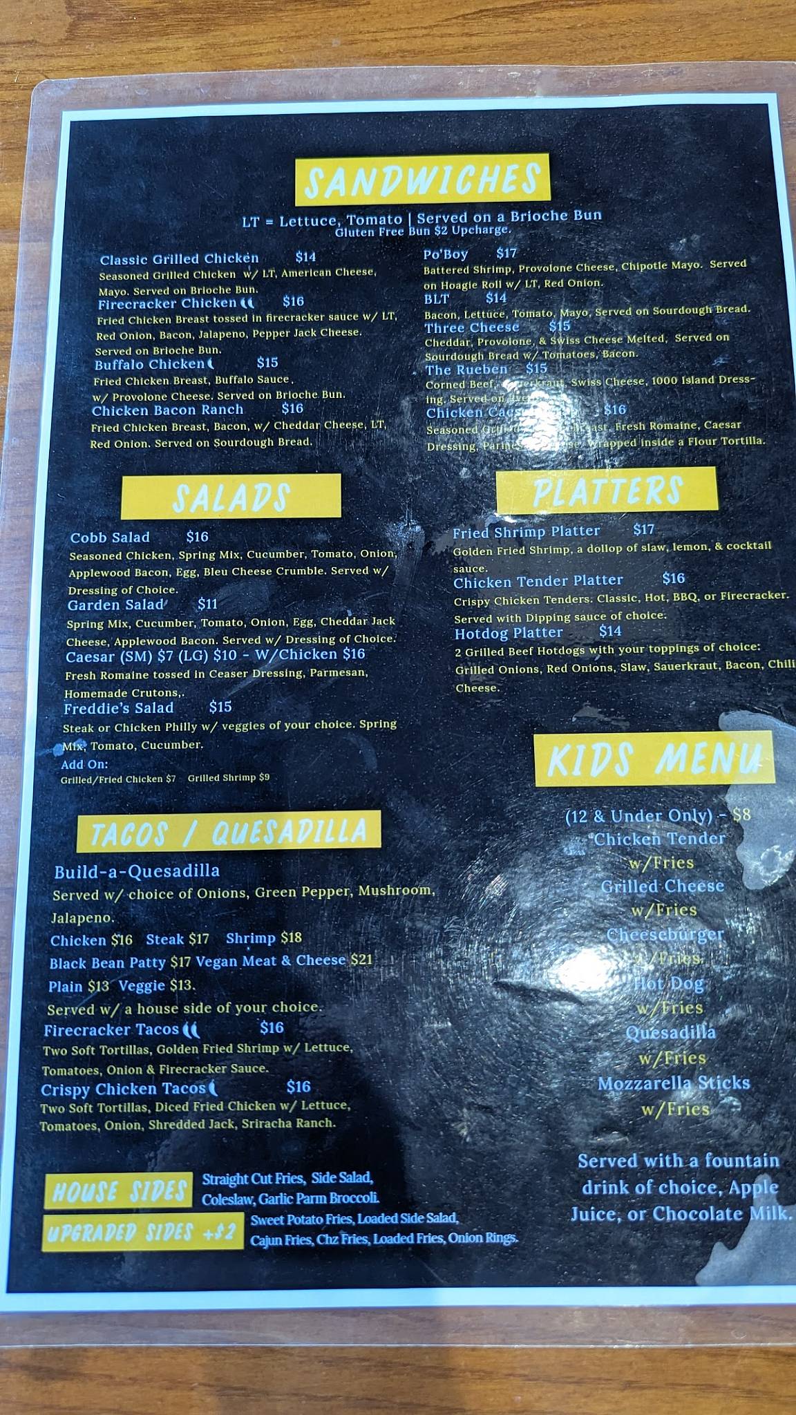 Two Guys Grille Inc меню