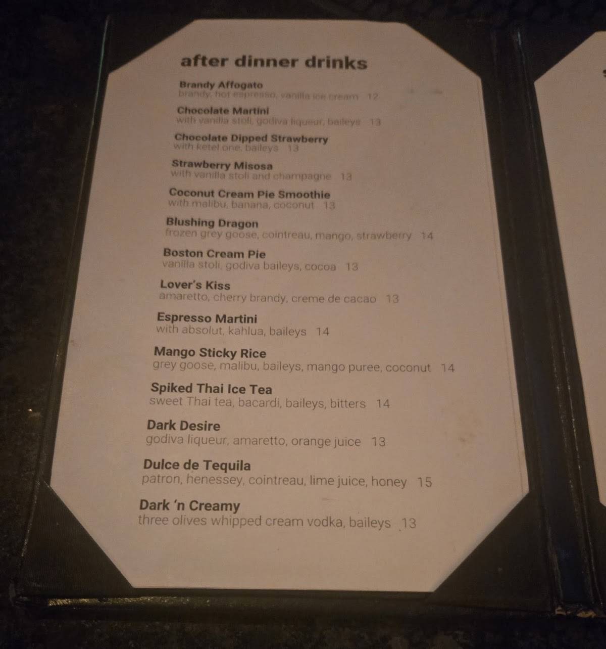 Typhoon Asian Bistro меню