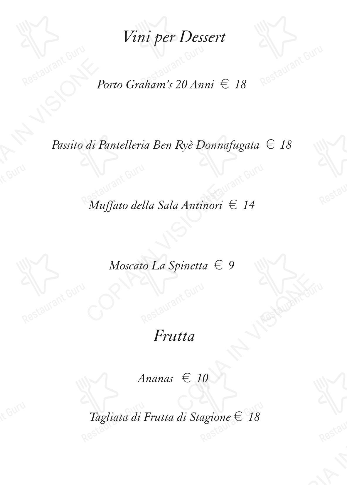 Lunch Menu ресторана VIB в Риме