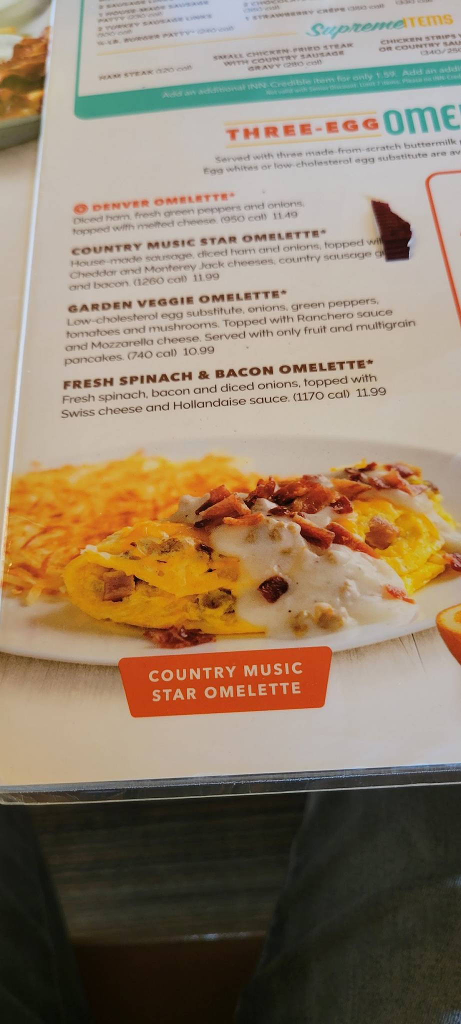 Village Inn меню