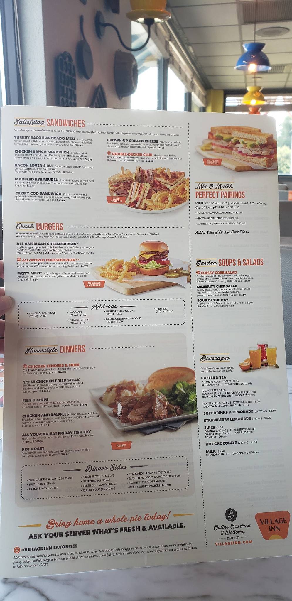 Village Inn меню