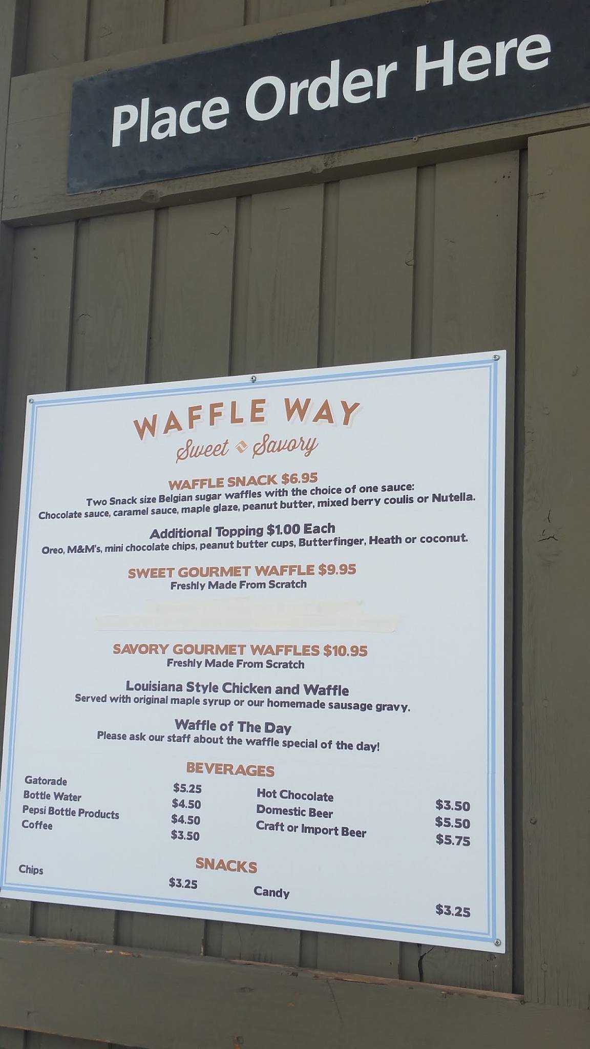 Waffle Way меню