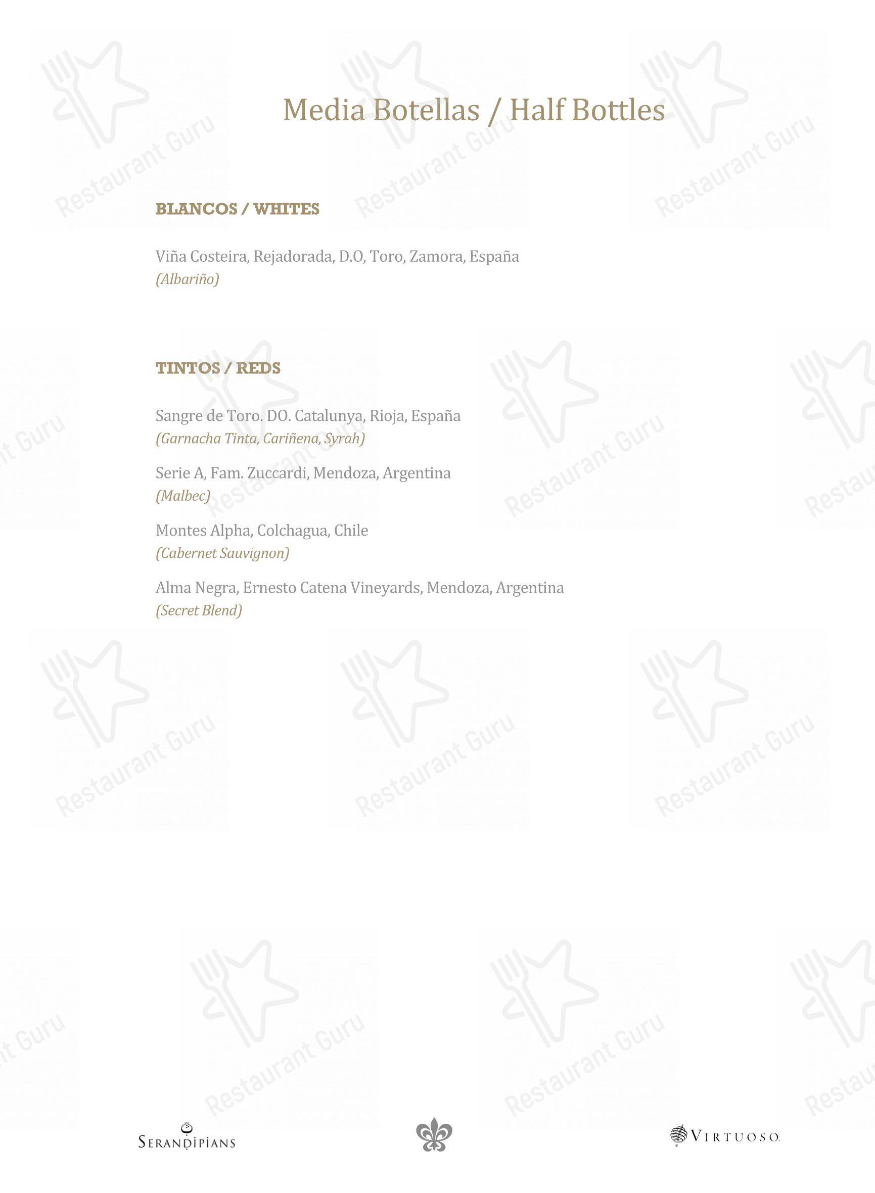 菜单 ресторана Wayra - Relais & Chateaux