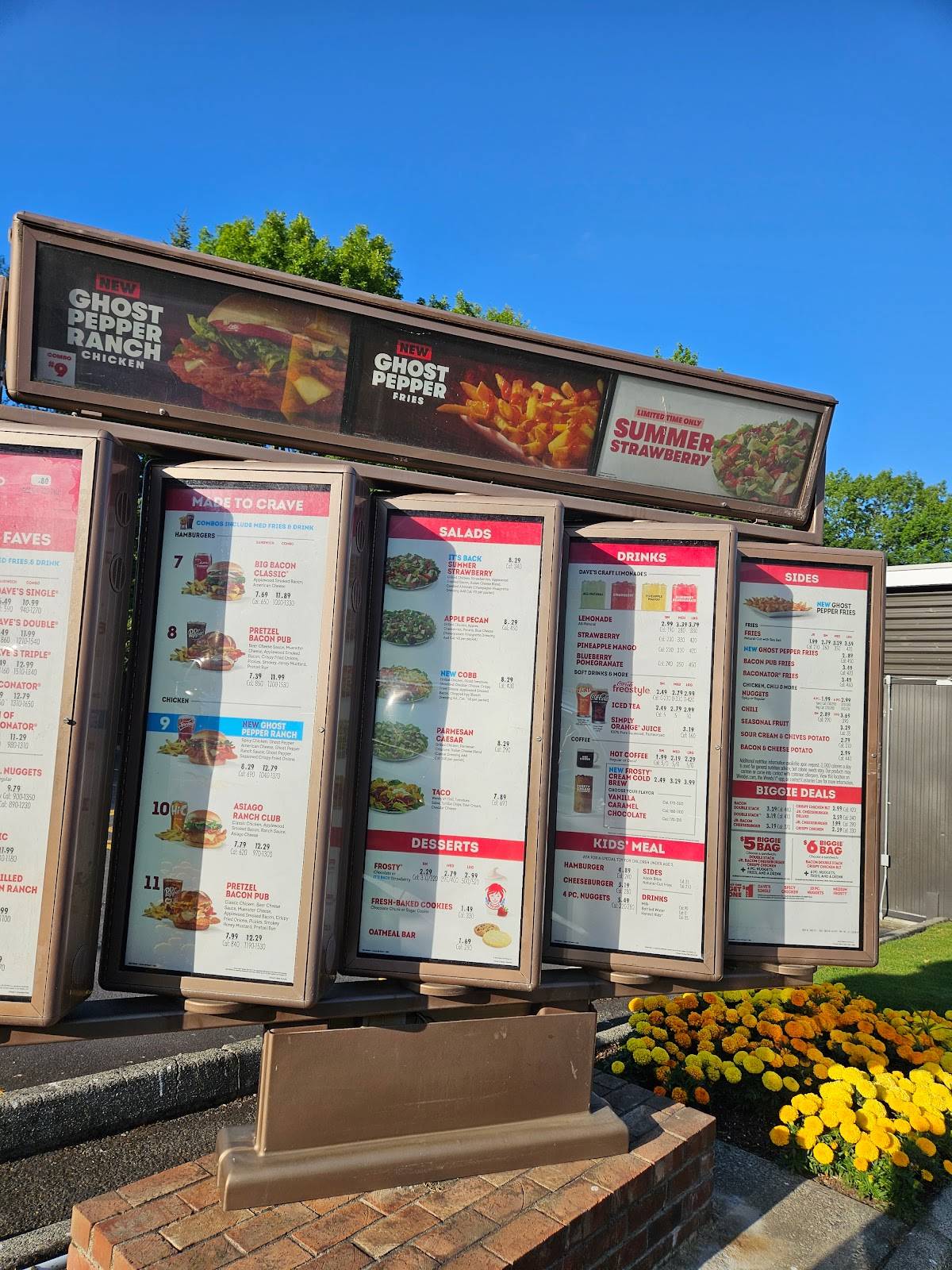 Wendy's меню