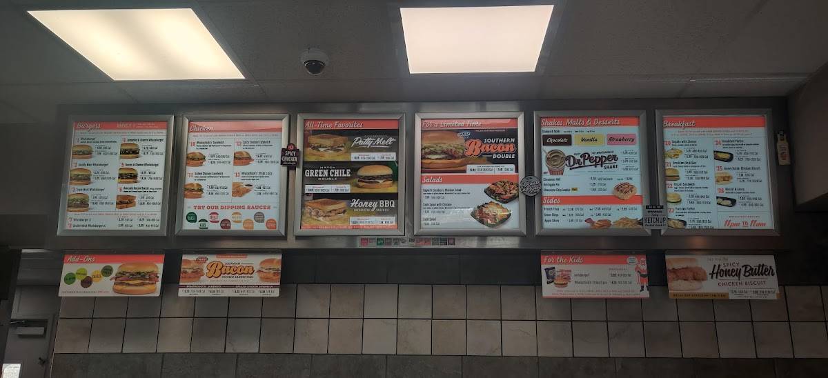 Whataburger меню