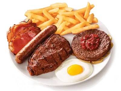 Wimpy Springbok меню
