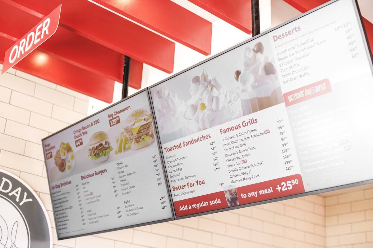 Wimpy Top Up Despatch меню