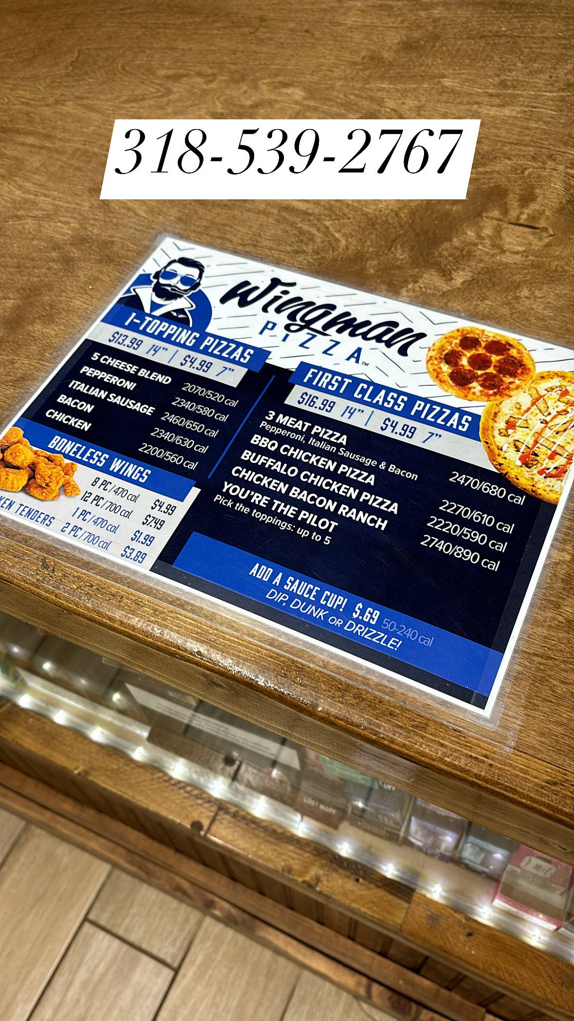 Wingman Pizza меню