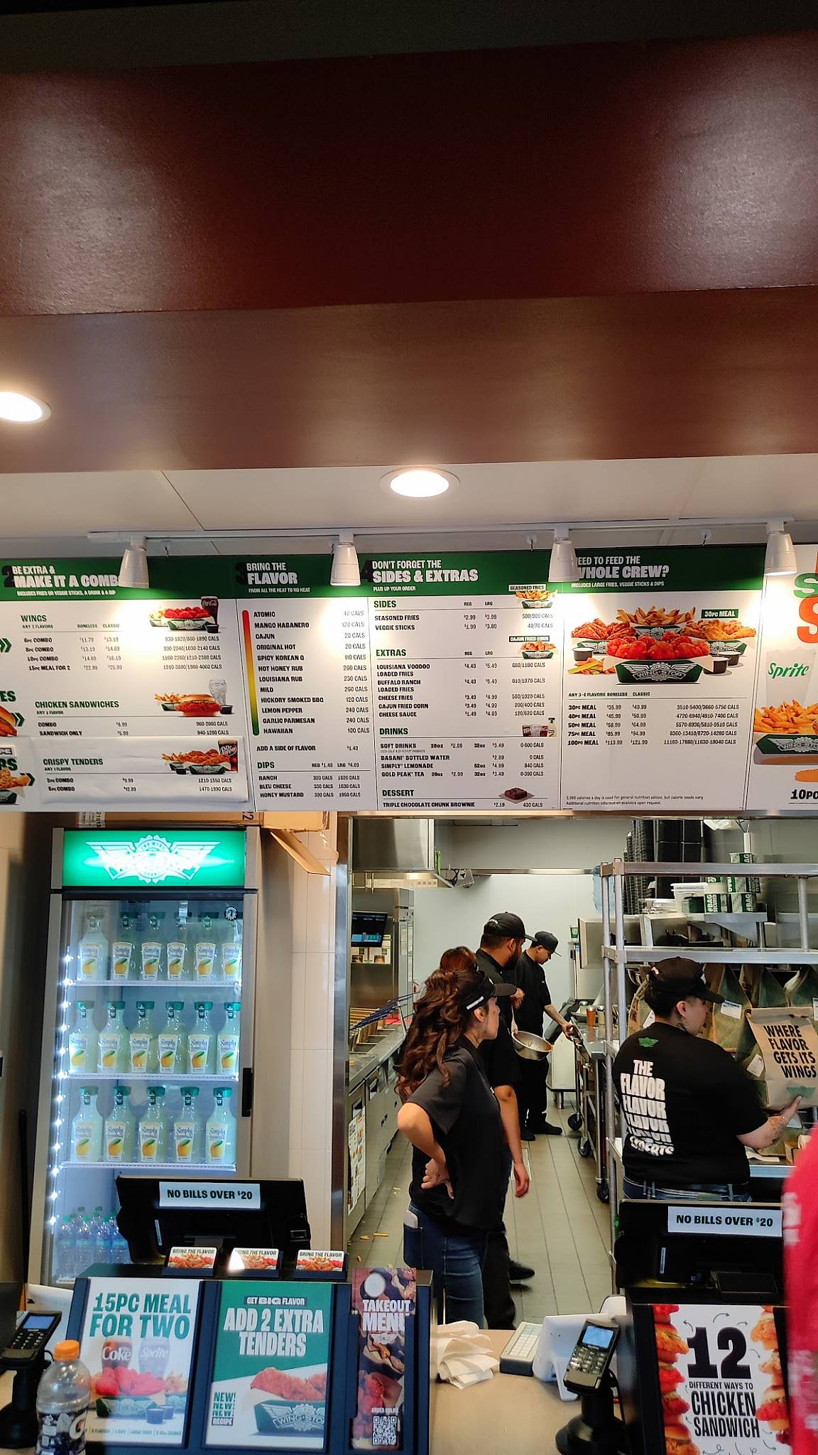 Wingstop меню