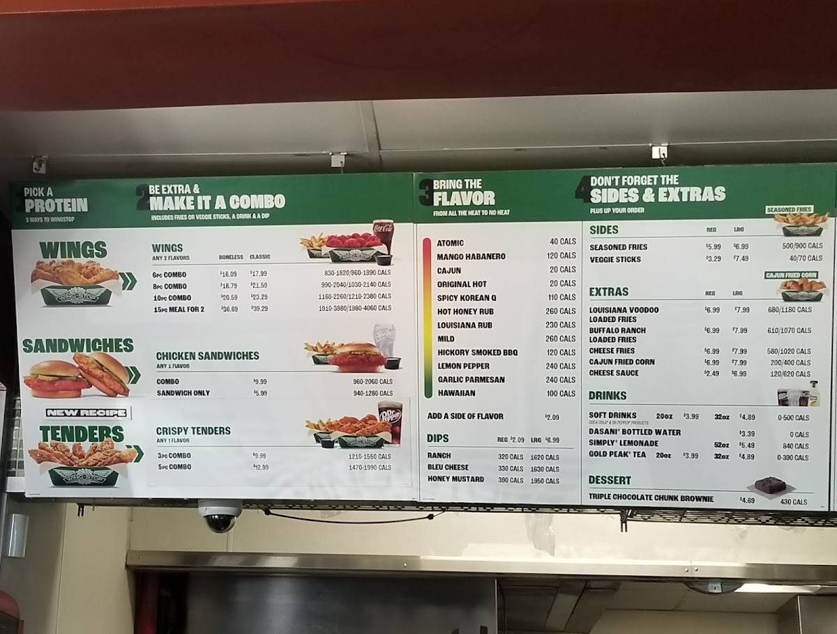 Wingstop меню