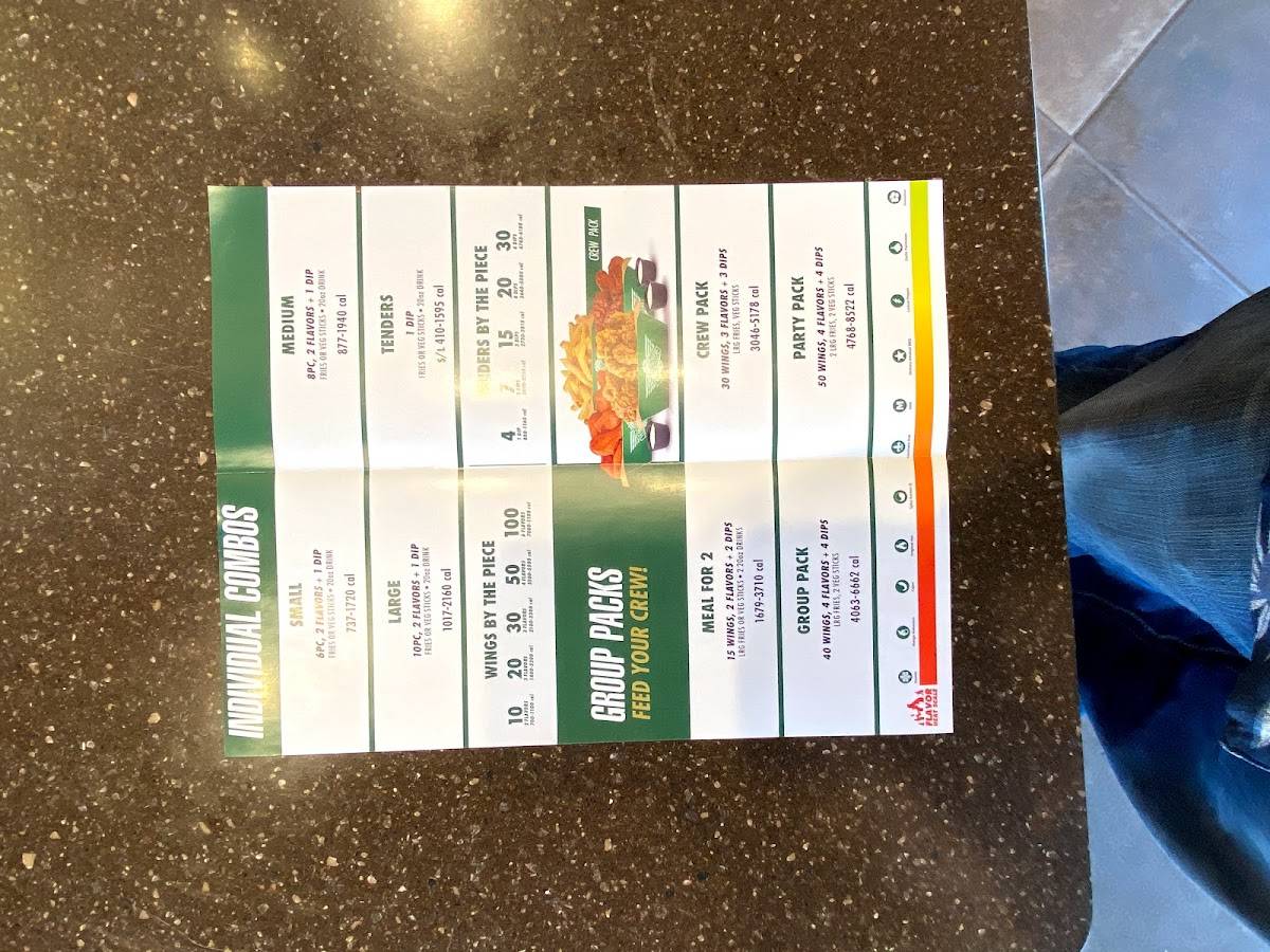 Wingstop меню
