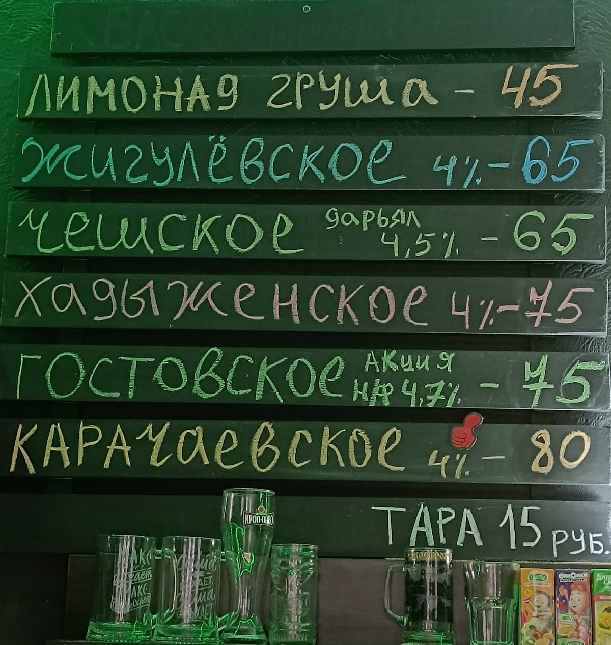 У Сани меню