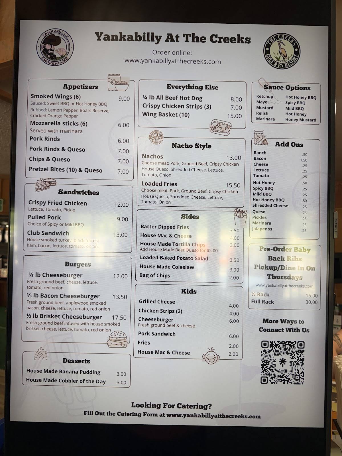 Yankabilly Smokehouse меню