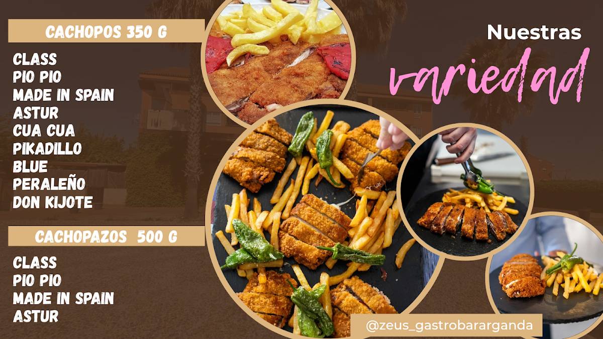 Zeus Gastrobar Arganda меню