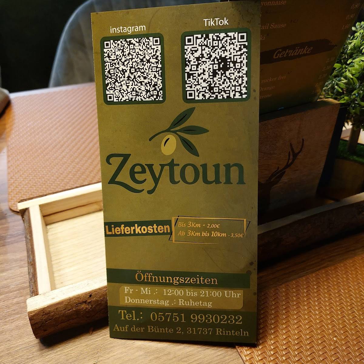 Zeytoun меню