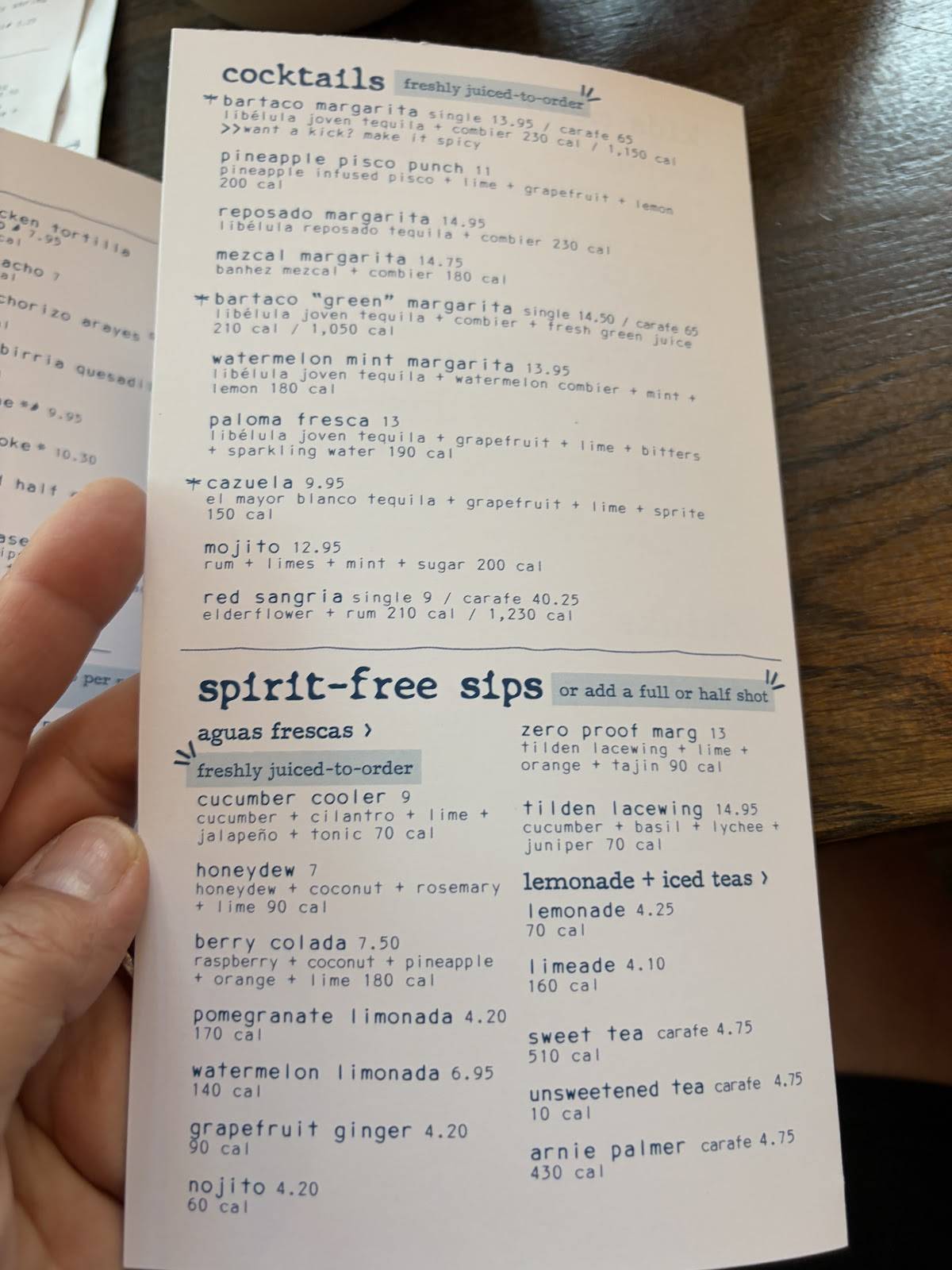 bartaco меню