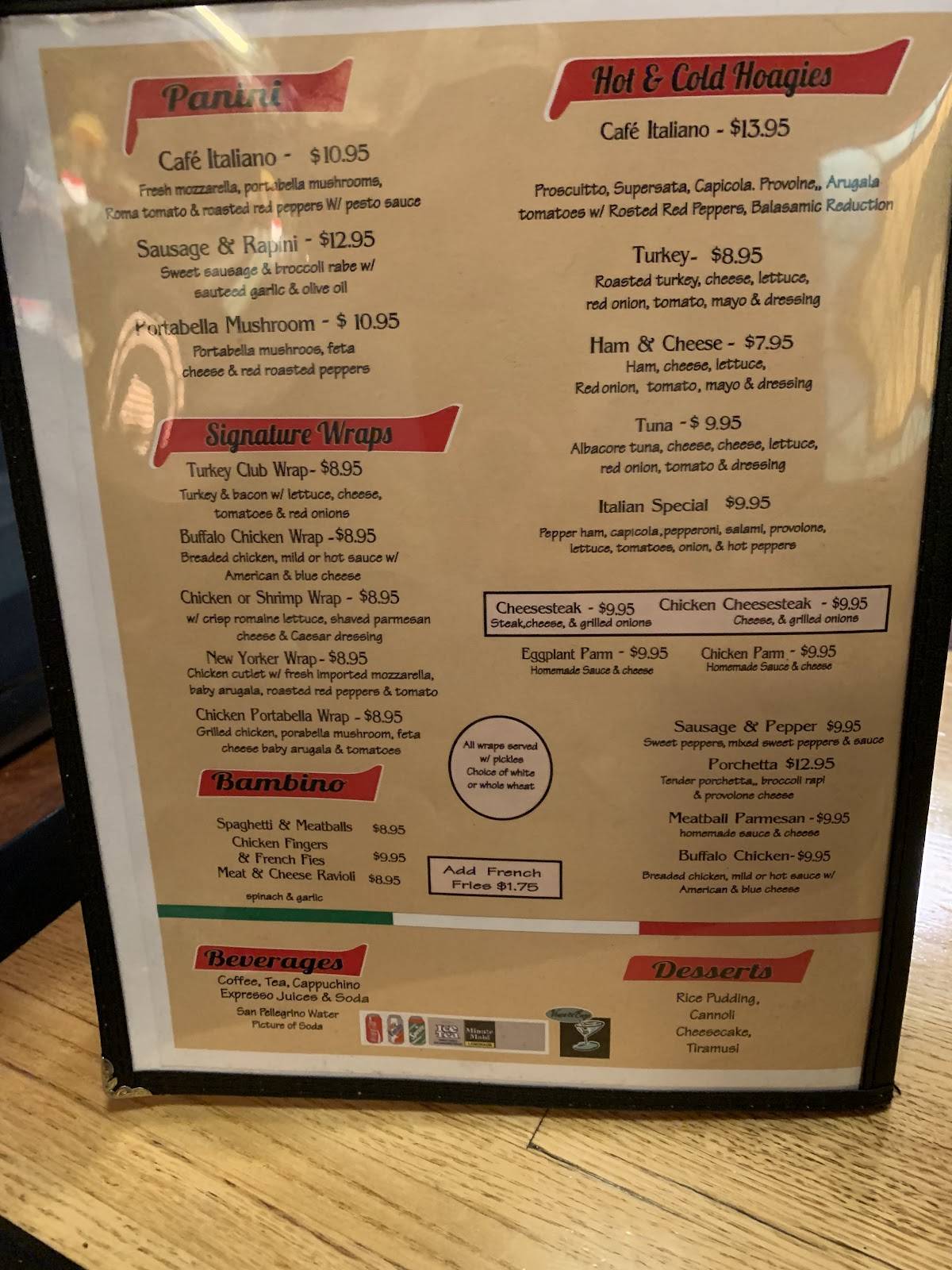 Booty's Cafe Italiano меню